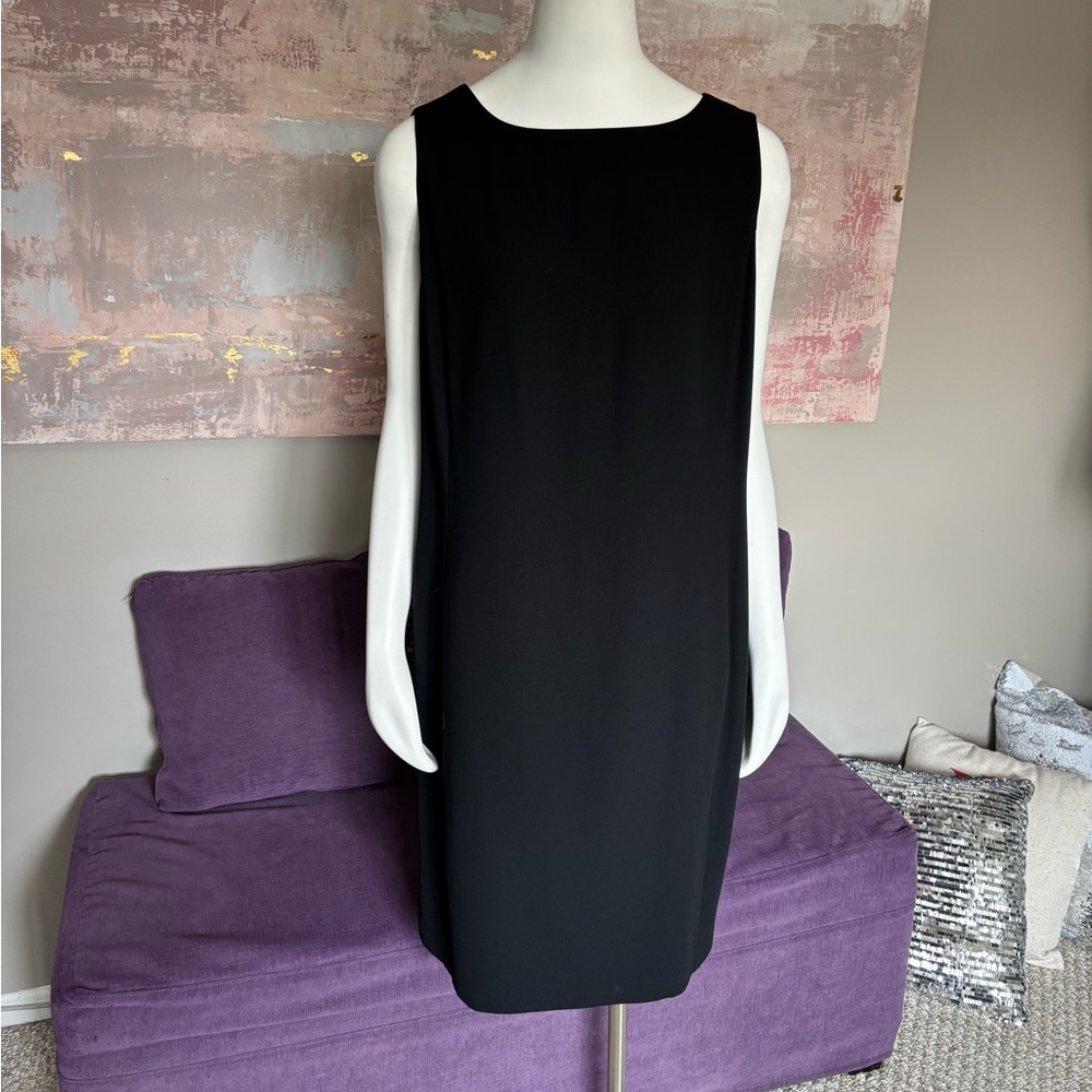 Nygard Collections Black Sleeveless Sheath Midi Dress Size 14 perfect 4 layering